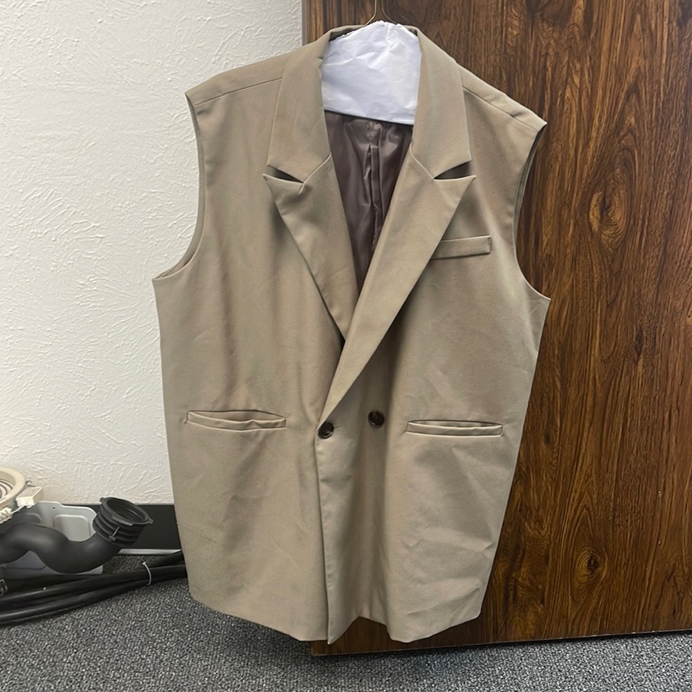 korean style oversized vest super cute